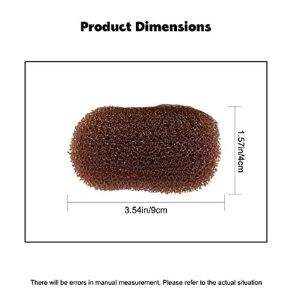 2-Pack Charming Bump It Up Volume Inserts – Coffee Hair Pads for Beehive Styling, Metallic Hair Clip Accessories for Women