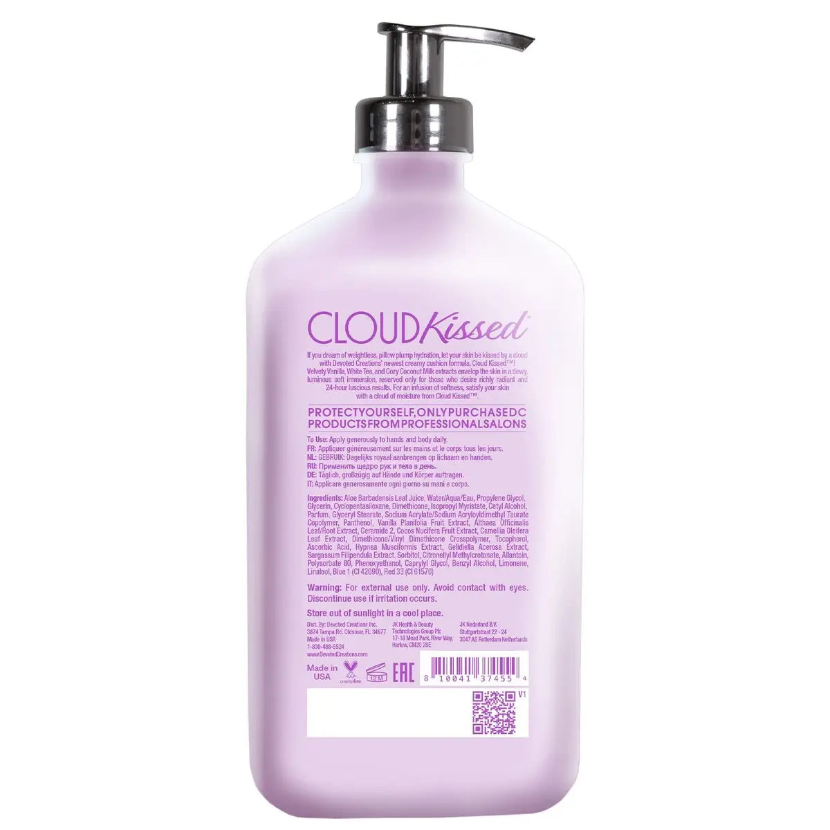 Devoted Creations Cloud Kissed Skin Moisturizer - Antioxidant & Hydrating Lotion for All Skin Types, 18.25 Fl Oz Avelisse