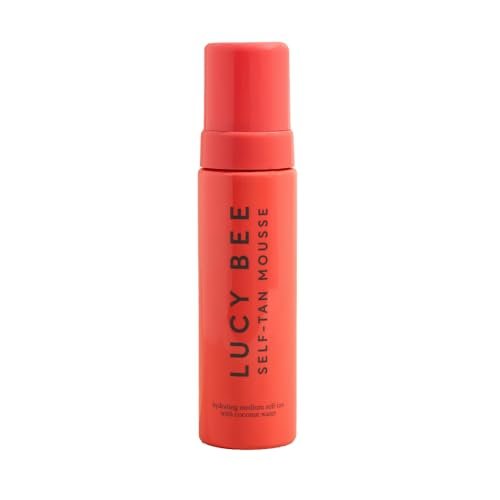 Lucy Bee Self Tan Mousse - Customizable Medium Self Tanning Foam for Natural Looking Tan, Quick-Drying, Dermatologist Approved for Sensitive Skin, Hydrating Coconut Water, Tropical Scent, 6.76 fl oz - görsel 2