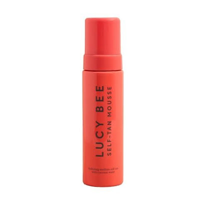 Lucy Bee Self Tan Mousse - Customizable Medium Self Tanning Foam for Natural Looking Tan, Quick-Drying, Dermatologist Approved for Sensitive Skin, Hydrating Coconut Water, Tropical Scent, 6.76 fl oz