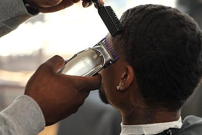 Andis 12660 Professional Master Corded/Cordless Hair Clipper – Adjustable Carbon Steel Blade for Close Cutting, Silver Avelisse