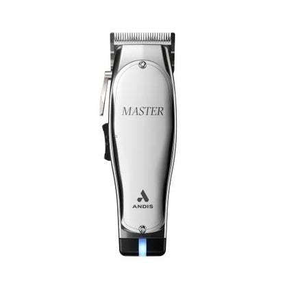 Andis 12660 Professional Master Corded/Cordless Hair Clipper – Adjustable Carbon Steel Blade for Close Cutting, Silver Avelisse