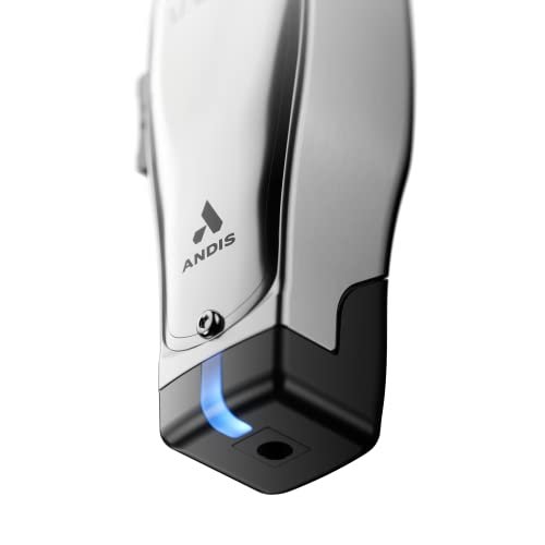 Andis 12660 Professional Master Corded/Cordless Hair Clipper – Adjustable Carbon Steel Blade for Close Cutting, Silver Avelisse
