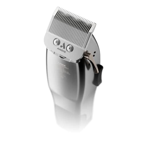 Andis 12660 Professional Master Corded/Cordless Hair Clipper – Adjustable Carbon Steel Blade for Close Cutting, Silver Avelisse