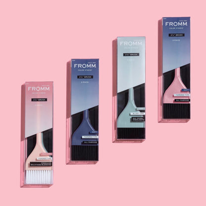 Fromm Color Studio 2-1/4" Soft Wide Color Brush 2-Pack for Hair Stylist with Tapered Tips for All Color Techniques and Hair