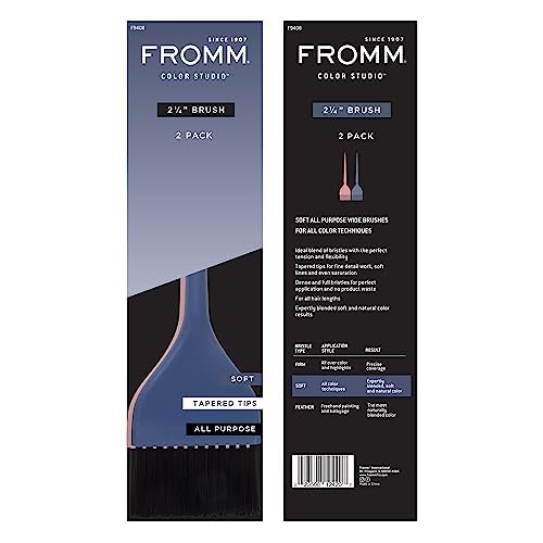 Fromm Color Studio 2-1/4" Soft Wide Color Brush 2-Pack for Hair Stylist with Tapered Tips for All Color Techniques and Hair - görsel 12
