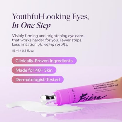 FIÈRA Bakuchiol Firming Eye Cream - Anti-Aging, Hydrating & Rejuvenating for Mature Skin - 15 ML Avelisse