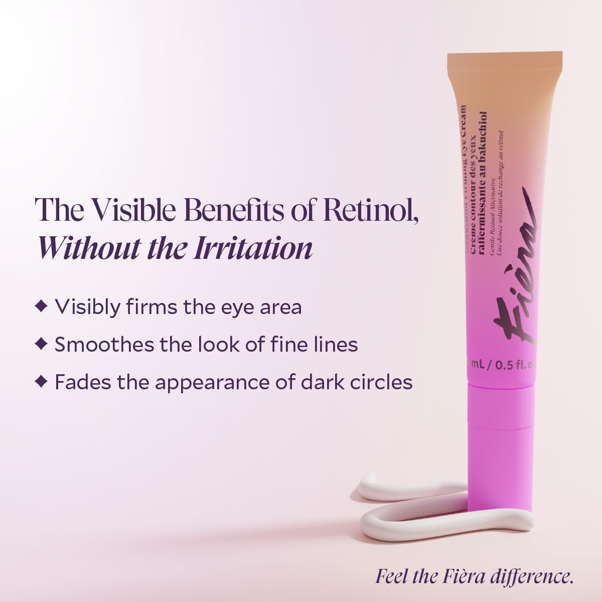 FIÈRA Bakuchiol Firming Eye Cream - Anti-Aging, Hydrating & Rejuvenating for Mature Skin - 15 ML Avelisse