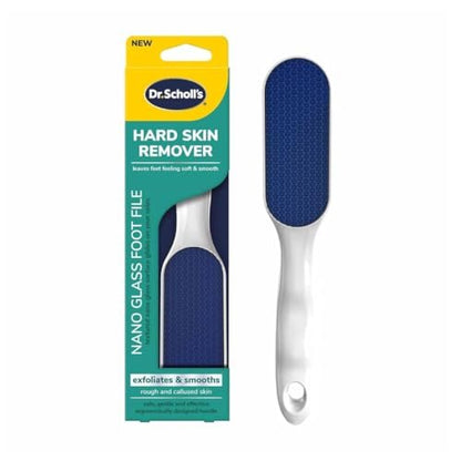 Dr. Scholl's Nano Glass Foot File for Hard Skin - Durable Callus Remover & Foot Scrubber, Hygienic Pedicure Tool, Long Lasting Foot Buffer for Soft Smooth Feet, 1 Count
