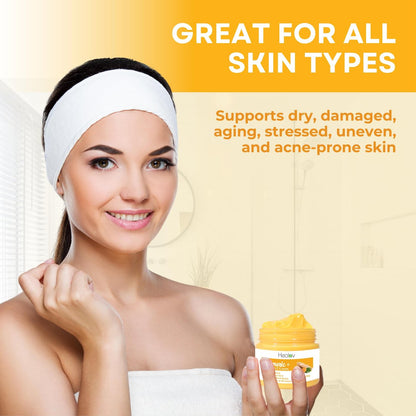 All Natural Turmeric Face Cream for Face & Body - Skin Brightening Lotion, Fights Acne, Evens Tone, Fades Scars, Sun Damage & Age Spots - Pure Turmeric Cream Healing (1.67 oz)