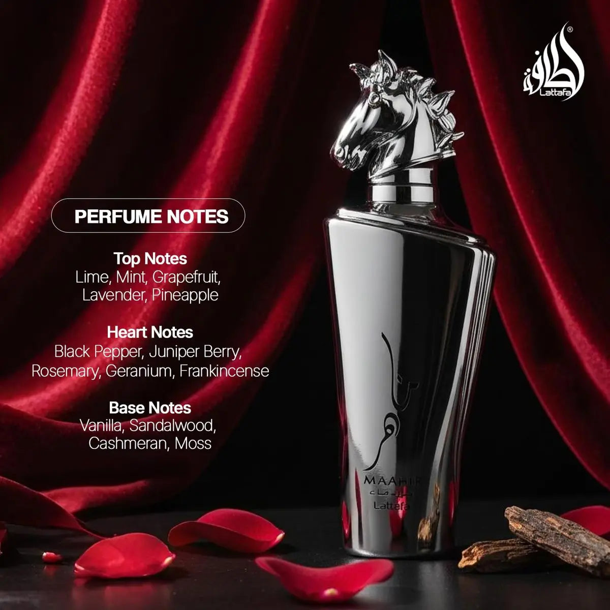 Lattafa Maahir Legacy Eau de Parfum for Men – Aromatic Spicy, Citrus & Amber Wood – 100 ml / 3.4 oz Long-Lasting Fragrance Avelisse