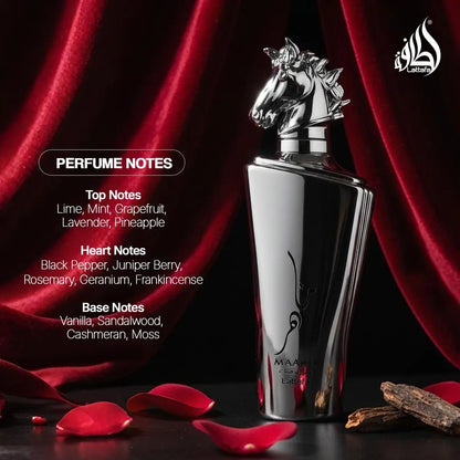 Lattafa Maahir Legacy Eau de Parfum for Men – Aromatic Spicy, Citrus & Amber Wood – 100 ml / 3.4 oz Long-Lasting Fragrance Avelisse