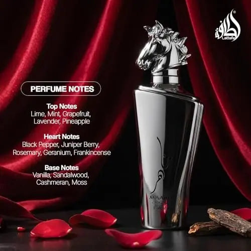 Lattafa Maahir Legacy Eau de Parfum for Men – Aromatic Spicy, Citrus & Amber Wood – 100 ml / 3.4 oz Long-Lasting Fragrance Avelisse