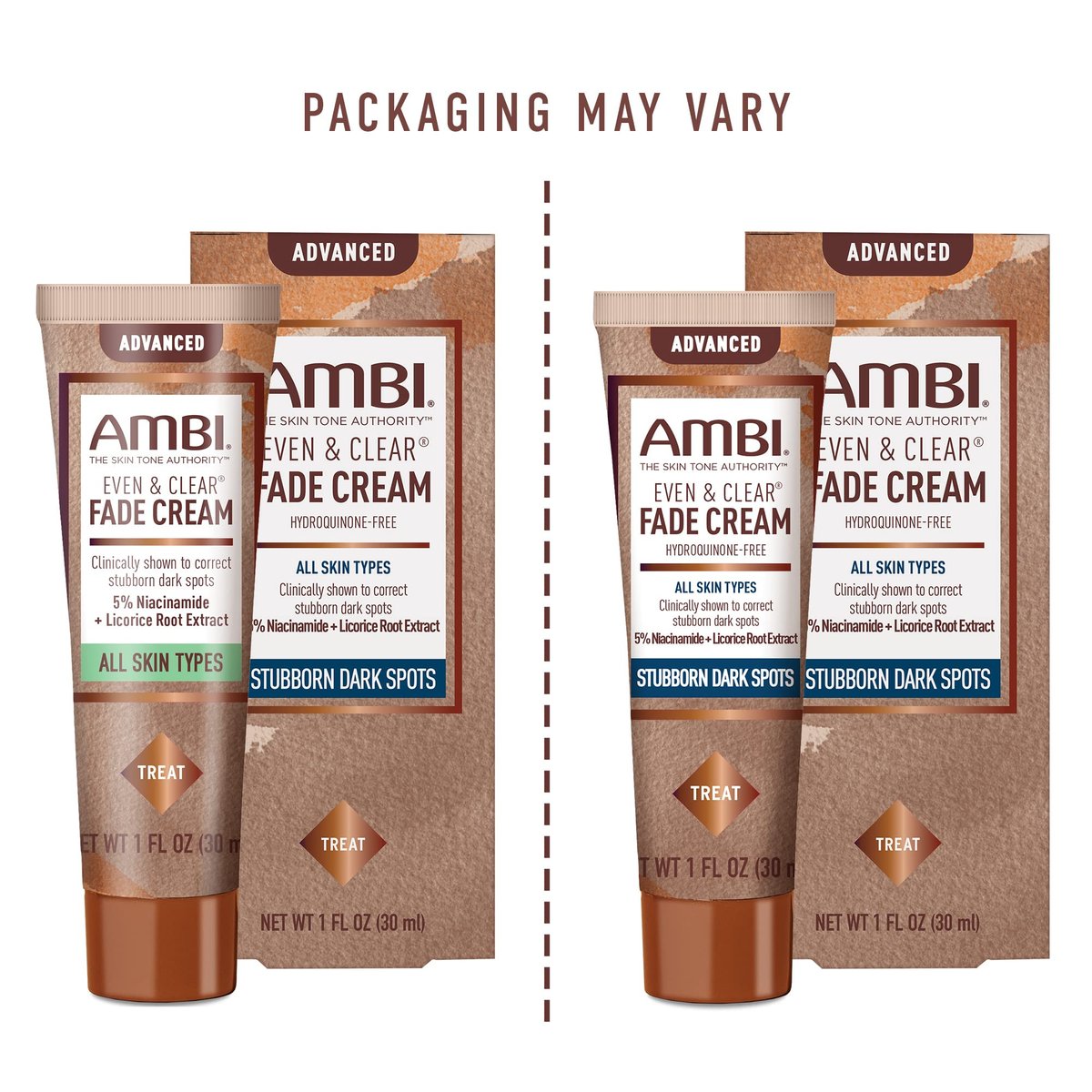 Ambi Even & Clear Advanced Fade Cream – Hydroquinone-Free Dark Spot Corrector with Niacinamide & Licorice Root, 1 Fl Oz - görsel 12