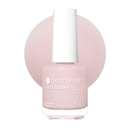 Dazzle Dry Nail Lacquer (Step 3) - Mind Your Mani - Pale Barely There Nude Pink Sheer Cream, 0.5 fl oz Avelisse