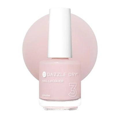 Dazzle Dry Nail Lacquer (Step 3) - Mind Your Mani - Pale Barely There Nude Pink Sheer Cream, 0.5 fl oz Avelisse