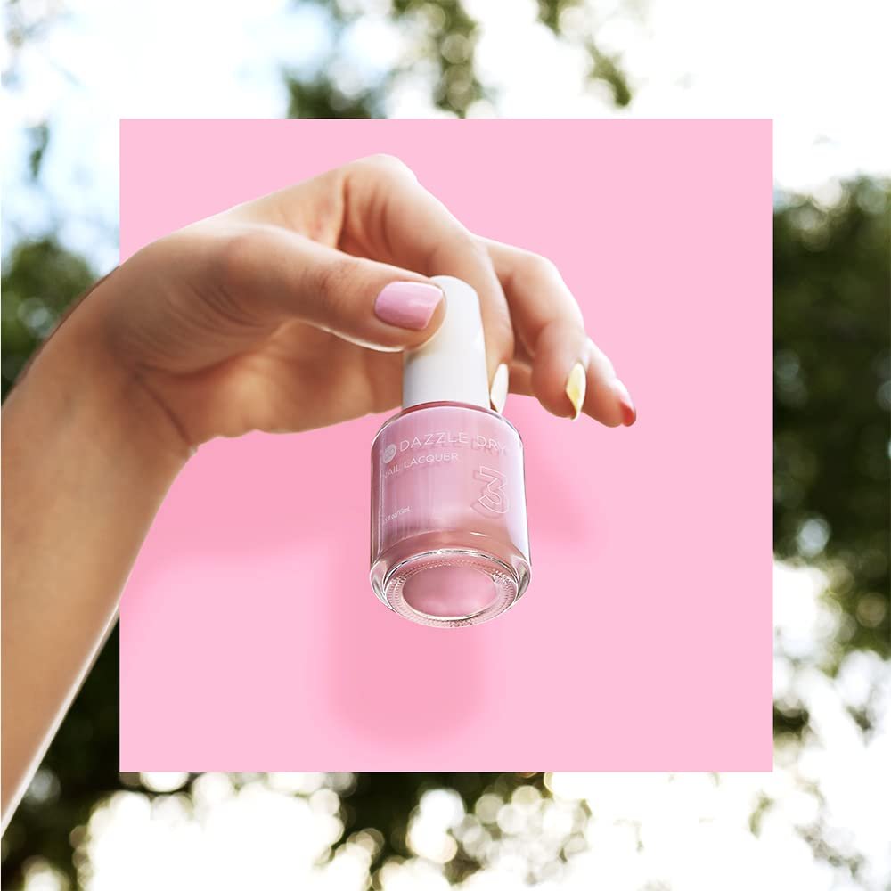 Dazzle Dry Nail Lacquer (Step 3) - Yoga Mama - Light Chalky Bubblegum Pink Cream (0.5 fl oz) Avelisse
