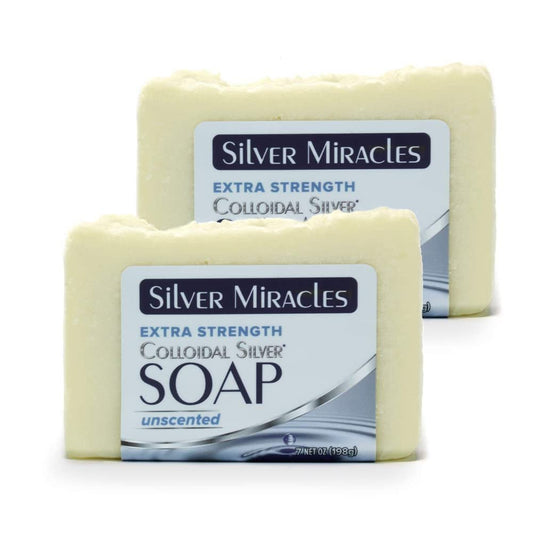 Silver Miracles Extra Strength Colloidal Silver Soap - Two Pack - 3.5 oz Each Avelisse