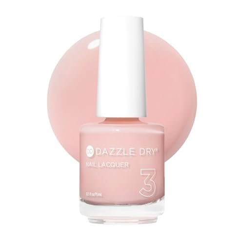 Dazzle Dry Nail Lacquer (Step 3) - Ready. Set. Pose. - Semi-Sheer Carnation Pink, 0.5 fl oz Avelisse