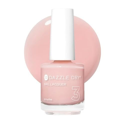Dazzle Dry Nail Lacquer (Step 3) - Ready. Set. Pose. - Semi-Sheer Carnation Pink, 0.5 fl oz Avelisse