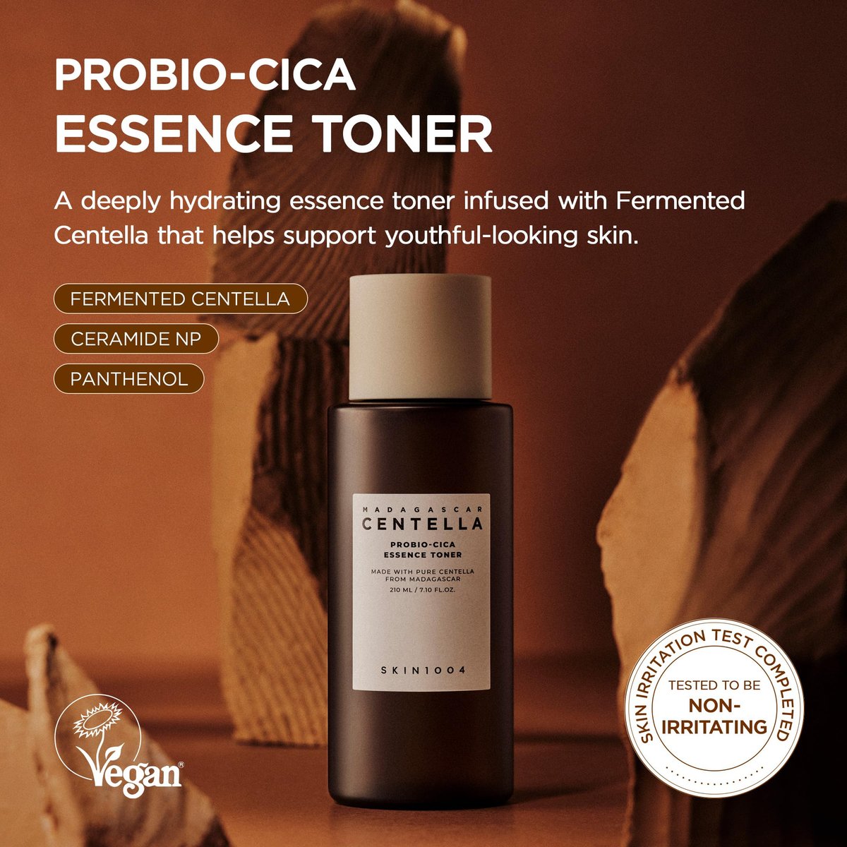 SKIN1004 Probio-Cica Essence Toner - Hydrating Face Toner with Fermented Centella Asiatica & 5 Types of Hyaluronic Acid, Soothing Korean Skin Care, 7.10 fl.oz (210ml) - görsel 3