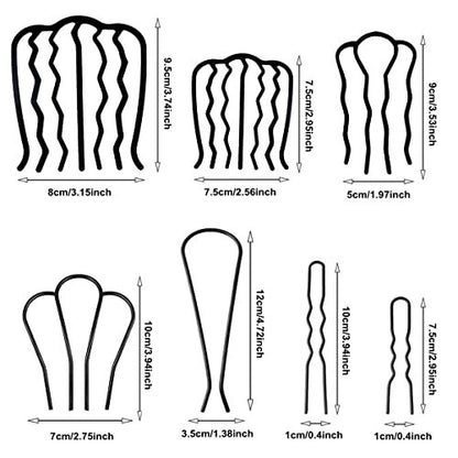 BOYIVI 10-Piece U-Shaped Hair Side Combs for Updos – Metal French Twist Sticks for Women & Girls Avelisse