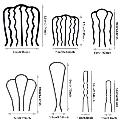 BOYIVI 10-Piece U-Shaped Hair Side Combs for Updos – Metal French Twist Sticks for Women & Girls Avelisse