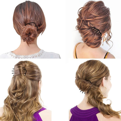 BOYIVI 10-Piece U-Shaped Hair Side Combs for Updos – Metal French Twist Sticks for Women & Girls Avelisse