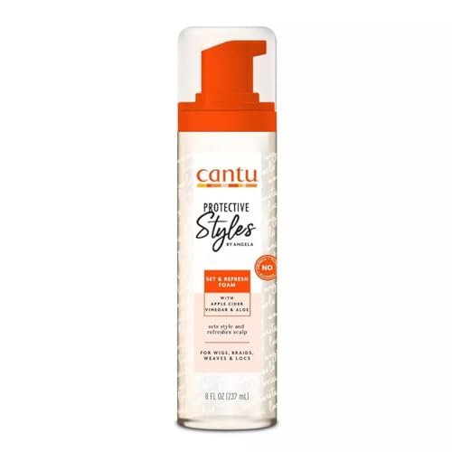 Cantu Protective Styles by Angela Set & Refresh Foam with Apple Cider Vinegar & Aloe, 8 oz - görsel 1