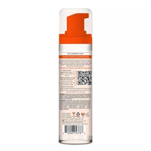 Cantu Protective Styles by Angela Set & Refresh Foam with Apple Cider Vinegar & Aloe, 8 oz - görsel 3