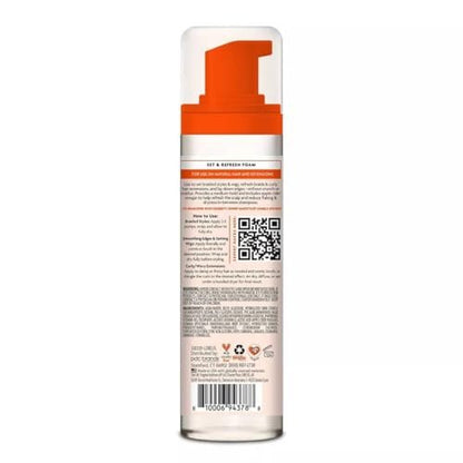 Cantu Protective Styles by Angela Set & Refresh Foam with Apple Cider Vinegar & Aloe, 8 oz