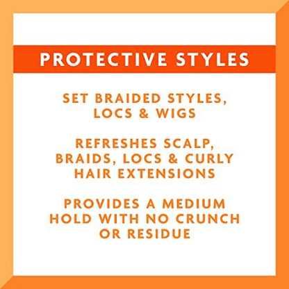 Cantu Protective Styles by Angela Set & Refresh Foam with Apple Cider Vinegar & Aloe, 8 oz