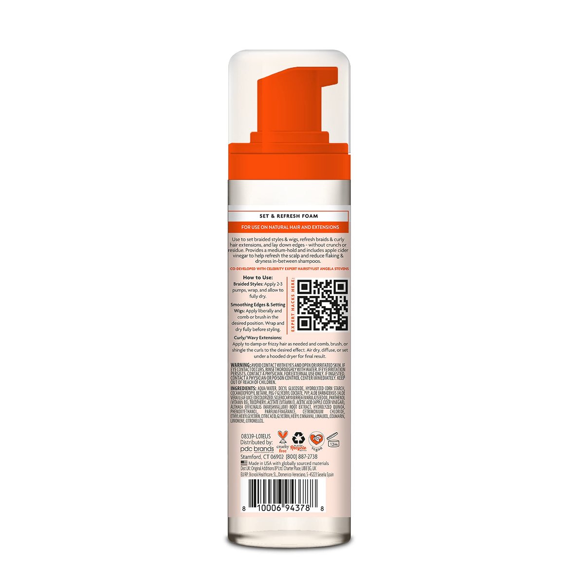 Cantu Protective Styles by Angela Set & Refresh Foam with Apple Cider Vinegar & Aloe, 8 oz - görsel 16
