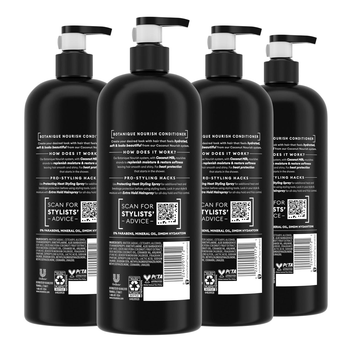 TRESemmé Botanique Nourish Conditioner with Coconut Milk & Aloe Vera, 4-Pack (28 Fl Oz Total) Avelisse