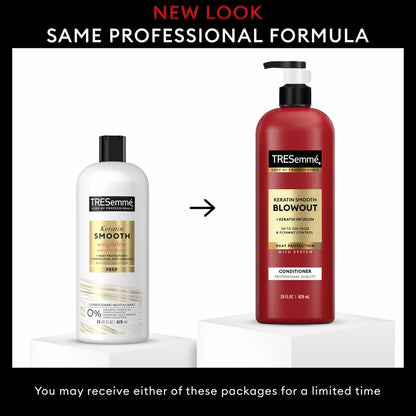 TRESemmé Keratin Smooth Conditioner 4 Pack for Frizzy Hair, 28 Fl Oz Each - Lamellar-Discipline Formula Avelisse