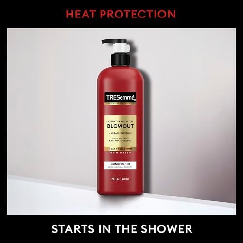 TRESemmé Keratin Smooth Conditioner 4 Pack for Frizzy Hair, 28 Fl Oz Each - Lamellar-Discipline Formula Avelisse