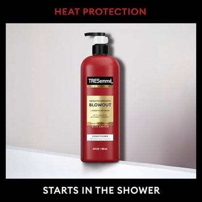 TRESemmé Keratin Smooth Conditioner 4 Pack for Frizzy Hair, 28 Fl Oz Each - Lamellar-Discipline Formula Avelisse