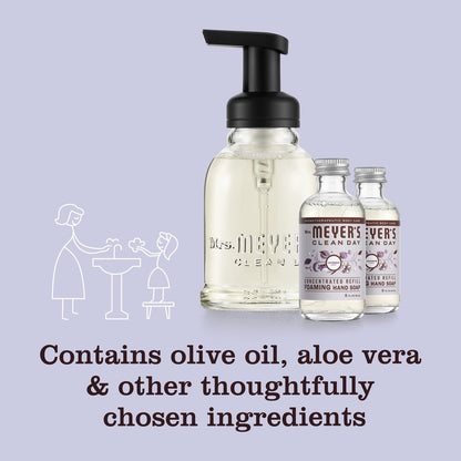MRS. MEYER'S CLEAN DAY Foaming Hand Soap Concentrated Refills, 4 Refills (2 Fl. Oz Each), Lavender Scent, Makes 40 Fl. Oz Total Avelisse