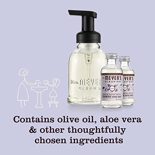 MRS. MEYER'S CLEAN DAY Foaming Hand Soap Concentrated Refills, 4 Refills (2 Fl. Oz Each), Lavender Scent, Makes 40 Fl. Oz Total Avelisse