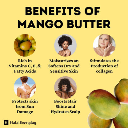 Kyabo 3Lbs Premium Organic Unrefined Raw Virgin Mango Butter – 100% Pure Cold Pressed Grade A Non-GMO Natural Body Butter for Skin, DIY Soap Making, Lotions & Creams Avelisse