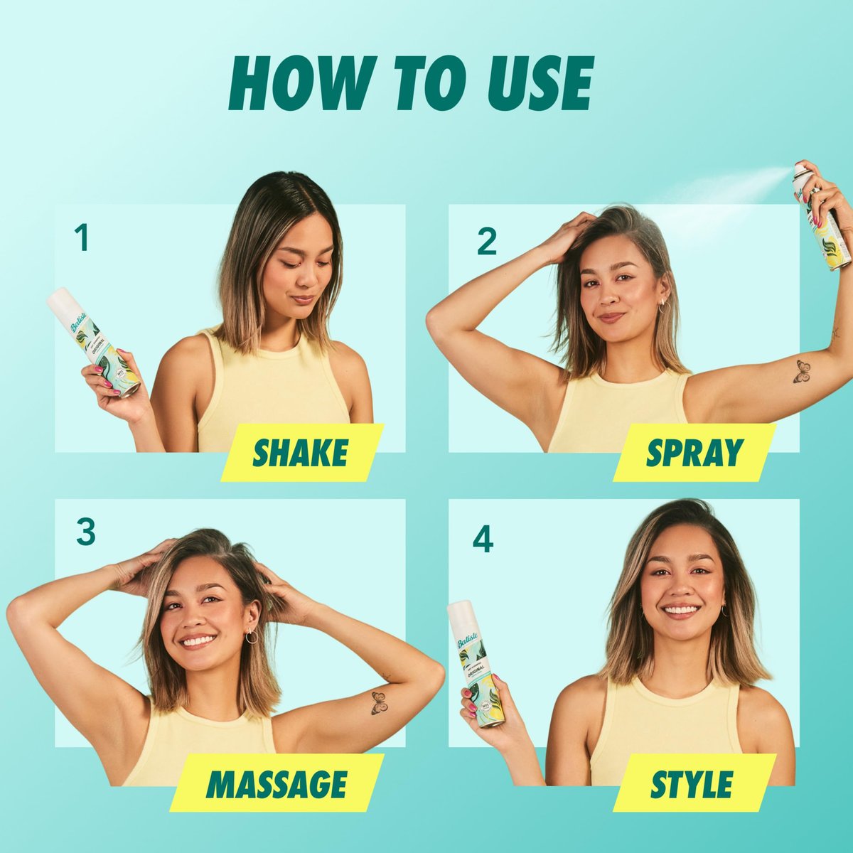Batiste Dry Shampoo Original Fragrance Classic Clean - Refresh Hair and Absorb Oil Between Washes, 5.71 oz - görsel 15