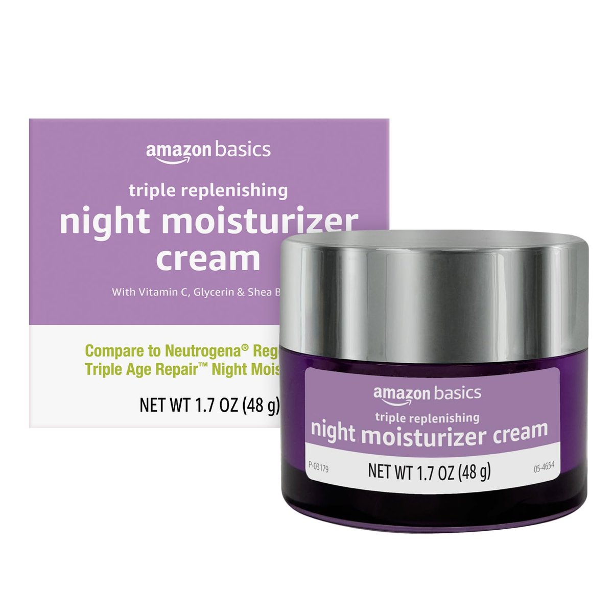 Triple Replenishing Moisturizer Night Cream with Vitamin C, Glycerin, and Shea Butter – 1.7 oz Avelisse
