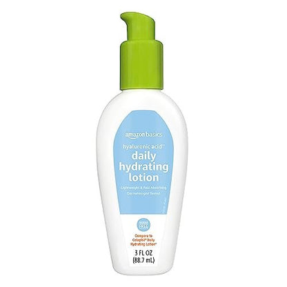 Hyaluronic Acid Face Moisturizer – Hydrating, Oil-Free, Fragrance-Free, Dermatologist Tested, 3 Fl Oz
