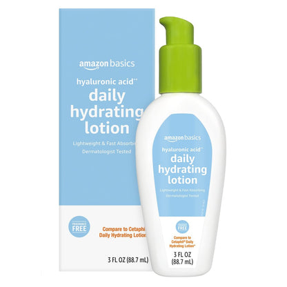 Hyaluronic Acid Face Moisturizer – Hydrating, Oil-Free, Fragrance-Free, Dermatologist Tested, 3 Fl Oz
