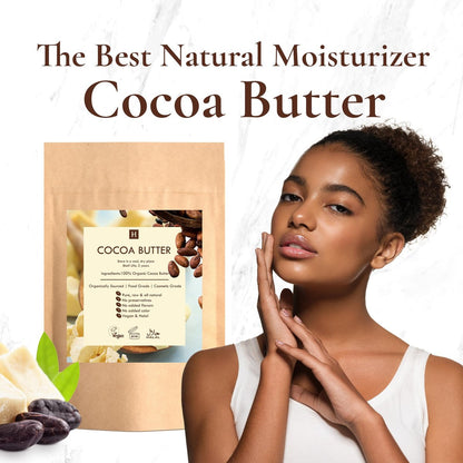 HalalEveryDay Raw Cocoa Butter 5 lb – Unrefined Organic Food Grade & Cosmetic Grade Cocoa Butter Chunks for Baking, Skincare, Body Butter & Lip Balm Avelisse