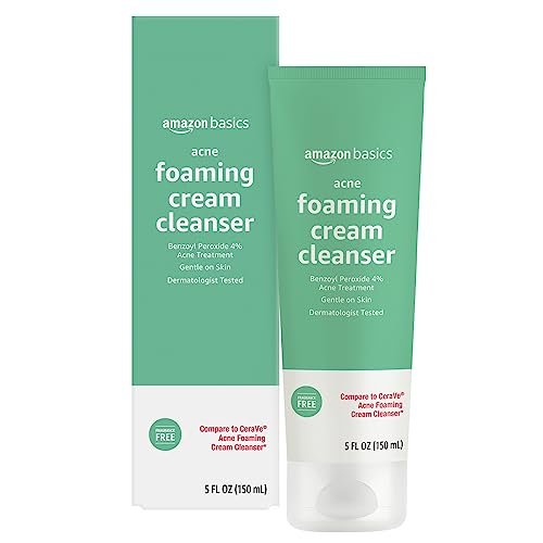 Acne Cream Cleanser with 4% Benzoyl Peroxide, 5 Fl Oz - Effective Acne Treatment Face Wash - görsel 2