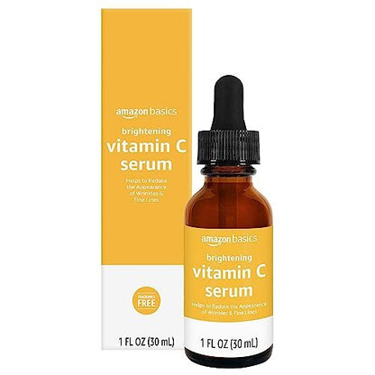 Brightening Vitamin C Serum with Hyaluronic Acid – Anti-Aging Facial Serum for Hydrated, Glowing Skin, 1 oz