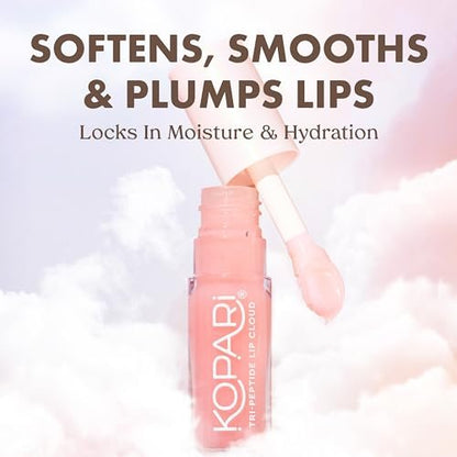 Kopari Tri-Peptide Lip Cloud - Visibly Soften, Smooth & Plump Lips with Ceramides & Hyaluronic Acid Avelisse