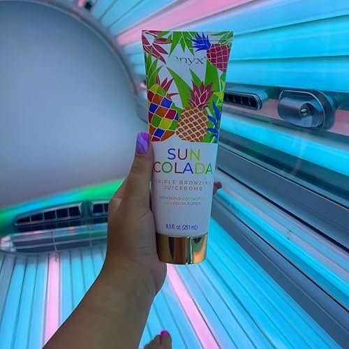 Onyx Suncolada Triple Bronzing Lotion for Tanning Bed - Indoor Dark Tanning Accelerator with Bronzer | Anti-Aging, Hydrating, Streak-Free Formula | 8.5 fl oz Avelisse