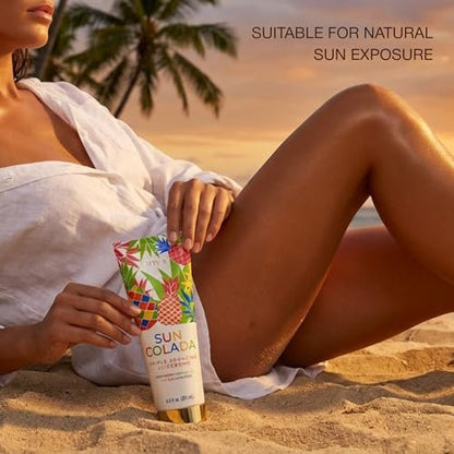 Onyx Suncolada Triple Bronzing Lotion for Tanning Bed - Indoor Dark Tanning Accelerator with Bronzer | Anti-Aging, Hydrating, Streak-Free Formula | 8.5 fl oz Avelisse